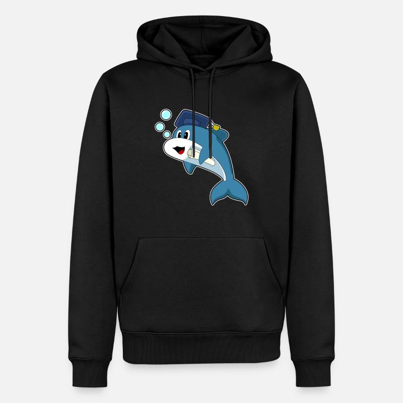 Diplôme d’étudiant Dolphin - Sweat à capuche Premium bio Homme - noir