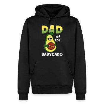 Papa Von Babycado Guacamole Avocado-liebhaber - Männer Premium Bio Hoodie - Schwarz - Vorne - Nico (187cm)