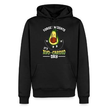 Avocardio Day Guacamole avocats amateurs - Sweat à capuche Premium bio Homme - noir - Devant - Nico (187cm)