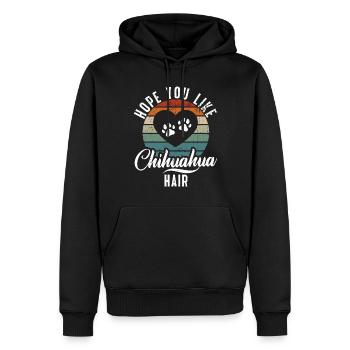 Chihuahua Cadeaux Chihuahua Propriétaire - Sweat à capuche Premium bio Homme - noir - Devant - Nico (187cm)