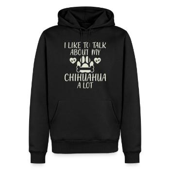 Chihuahua Cadeaux Chihuahua Propriétaire - Sweat à capuche Premium bio Homme - noir - Devant - Nico (187cm)