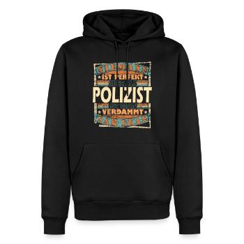 Polizei Polizist Polizisten Spruch - Männer Premium Bio Hoodie - Schwarz - Vorne - Nico (187cm)