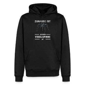 Vogelspinne I Tarantula Terrarium Motiv für - Männer Premium Bio Hoodie - Schwarz - Vorne - Nico (187cm)