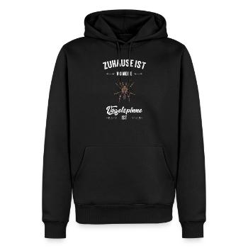 Vogelspinne I Tarantula Terrarium Motiv für - Männer Premium Bio Hoodie - Schwarz - Vorne - Nico (187cm)
