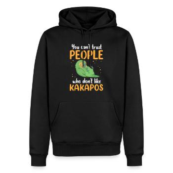 Kakapo nicht trauen flugunfähiger Papagei Kakapo - Männer Premium Bio Hoodie - Schwarz - Vorne - Nico (187cm)