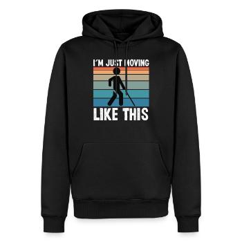 Blindheit Just Moving Like This Blinde Menschen - Männer Premium Bio Hoodie - Schwarz - Vorne - Nico (187cm)