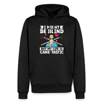 Blindheit My Life Cane-tastic Blindness Awareness - Männer Premium Bio Hoodie - Schwarz - Vorne - Nico (187cm)