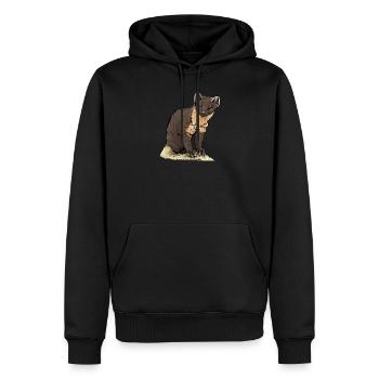 Baummarder I Edelmarder Marder Motiv für Jäger - Männer Premium Bio Hoodie - Schwarz - Vorne - Nico (187cm)
