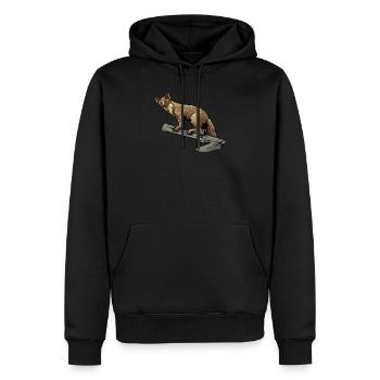 Baummarder I Edelmarder Marder Motiv für Jäger - Männer Premium Bio Hoodie - Schwarz - Vorne - Nico (187cm)