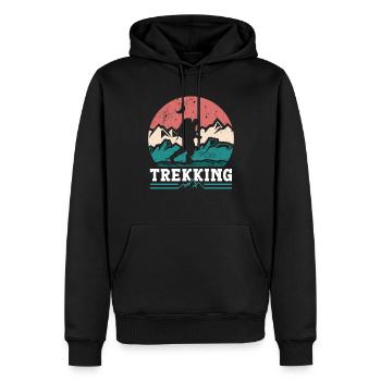 Trekking Randonneurs Amateurs de randonnée - Sweat à capuche Premium bio Homme - noir - Devant - Nico (187cm)
