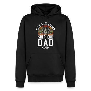 Australian Shepherd Geschenke - Männer Premium Bio Hoodie - Schwarz - Vorne - Nico (187cm)