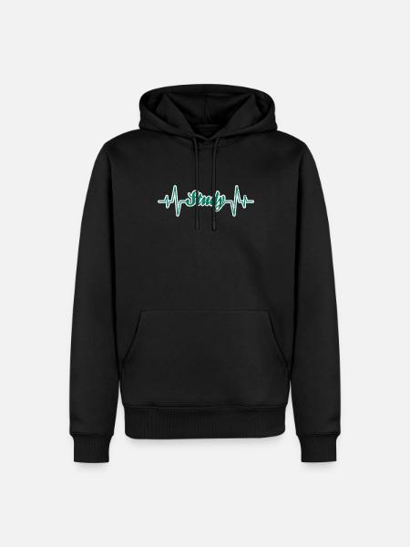 Studying heartbeat - Men’s Premium Organic Hoodie - black