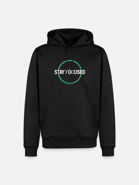 Focus Learning Shirt - Men’s Premium Organic Hoodie - black