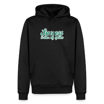 Dicton de succès - Sweat à capuche Premium bio Homme - noir - Devant - Nico (187cm)
