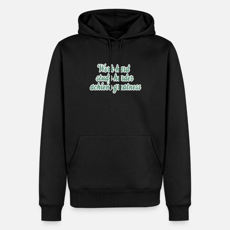 Motivation du succès Dire - Sweat à capuche Premium bio Homme - noir