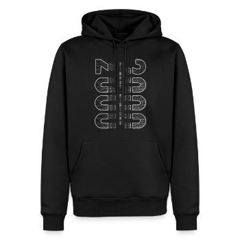 Finest Millésime 2000 Année de naissance 2000 Anniversaire - Sweat à capuche Premium bio Homme - noir - Devant - Nico (187cm)