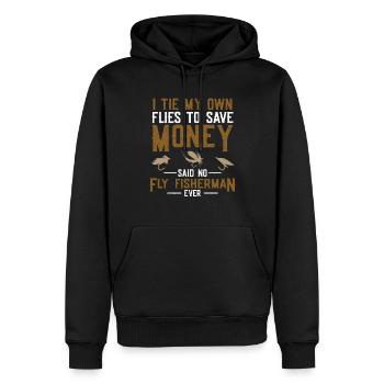 Fliegenfischer-design Für - Sweat à capuche Premium bio Homme - noir - Devant - Nico (187cm)