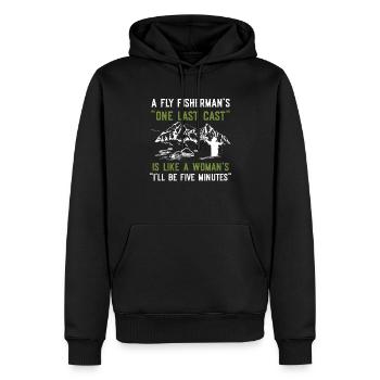 Fliegenfischer-design Für - Sweat à capuche Premium bio Homme - noir - Devant - Nico (187cm)
