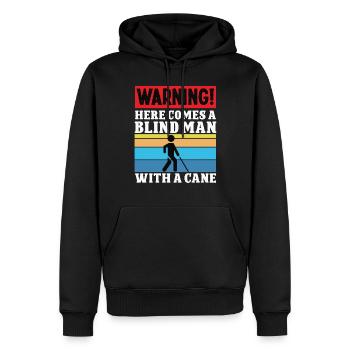 Blindheit Blind Man With Cane Blindness Awareness - Männer Premium Bio Hoodie - Schwarz - Vorne - Nico (187cm)