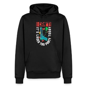 Laser-tag-geburtstagsparty-design Für - Sweat à capuche Premium bio Homme - noir - Devant - Nico (187cm)