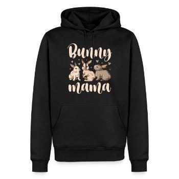 Lapin Maman Lapin Amoureux Meilleure Maman De Tous Les Temps - Sweat à capuche Premium bio Homme - noir - Devant - Nico (187cm)