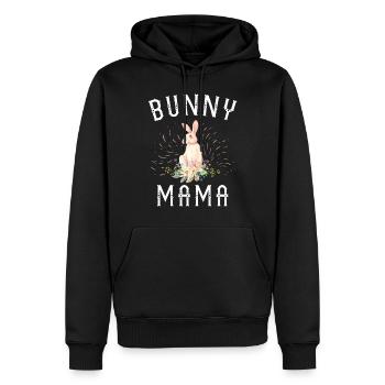 Lapin Maman Lapin Amoureux Meilleure Maman De Tous Les Temps - Sweat à capuche Premium bio Homme - noir - Devant - Nico (187cm)