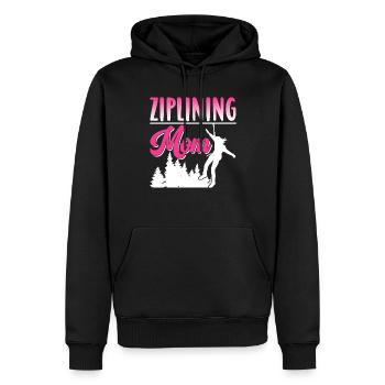 Tyrolienne Maman Dictons Tyrolienne Sport Tyrolienne - Sweat à capuche Premium bio Homme - noir - Devant - Nico (187cm)