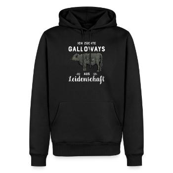 Galloway Rind I Schottland Rinderzucht für - Männer Premium Bio Hoodie - Schwarz - Vorne - Nico (187cm)