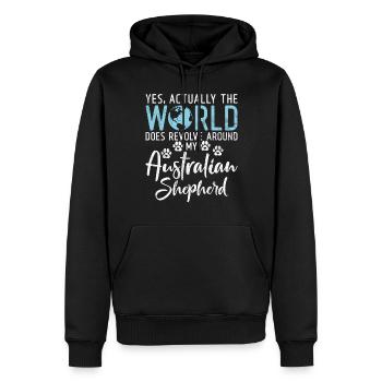 Australian Shepherd Geschenke - Männer Premium Bio Hoodie - Schwarz - Vorne - Nico (187cm)