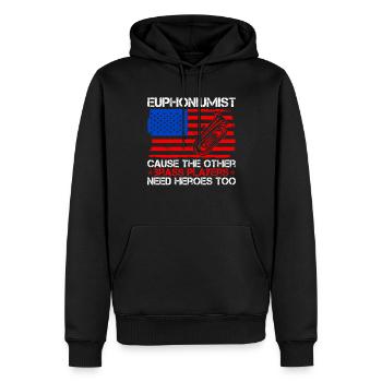 Euphoniumist Design Für Euphonium - Sweat à capuche Premium bio Homme - noir - Devant - Nico (187cm)