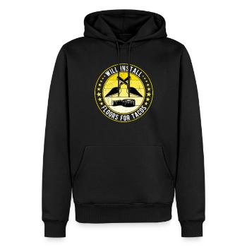 Bodenleger Fliesenleger Estrichleger - Männer Premium Bio Hoodie - Schwarz - Vorne - Nico (187cm)
