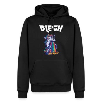 Blegh Heavy Metal Metalcore Einhorn - Männer Premium Bio Hoodie - Schwarz - Vorne - Nico (187cm)