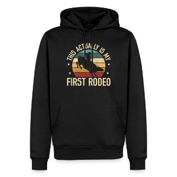 Bull Rider Bull Reiten Western Rodeo Cowboy - Männer Premium Bio Hoodie - Schwarz - Vorne - Nico (187cm)
