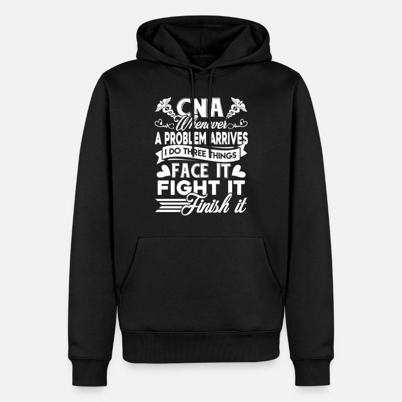 CNA CNA Solves Problem - Men’s Premium Organic Hoodie - black