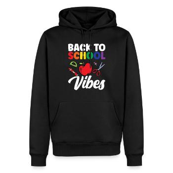 Back to School Vibes Back to School Back to School - Men’s Premium Organic Hoodie - black - Front - Nico (187cm)
