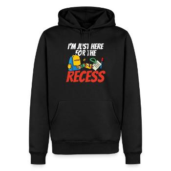 Ich Bin Nur Für Die Pause Hier Schulstart Schule - Männer Premium Bio Hoodie - Schwarz - Vorne - Nico (187cm)