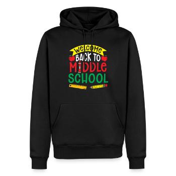 Willkommen Zurück In Der Mittelschule Schulstart - Männer Premium Bio Hoodie - Schwarz - Vorne - Nico (187cm)