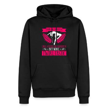 Baton Twirler Daughter Design Für Majorette - Sweat à capuche Premium bio Homme - noir - Devant - Nico (187cm)