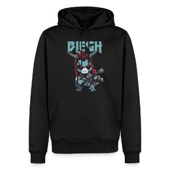 Blegh Heavy Metal Metalcore Licorne - Sweat à capuche Premium bio Homme - noir - Devant - Nico (187cm)