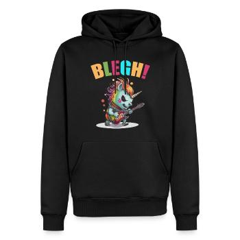 Blegh Heavy Metal Metalcore Einhorn - Männer Premium Bio Hoodie - Schwarz - Vorne - Nico (187cm)