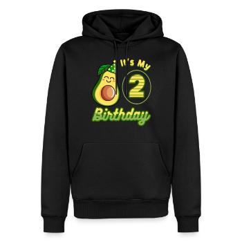 Avocado Lover 2nd Birthday Guacamole Avocats - Sweat à capuche Premium bio Homme - noir - Devant - Nico (187cm)