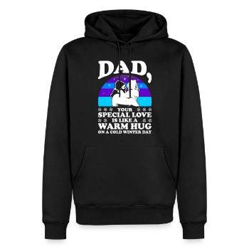 Dad Special Warm Hug Vatertag Daddy Vater Liebe - Männer Premium Bio Hoodie - Schwarz - Vorne - Nico (187cm)