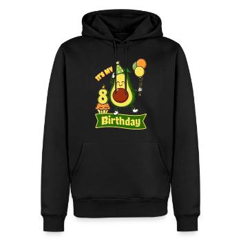 Avocado Lover 8th Birthday Guacamole Avocats - Sweat à capuche Premium bio Homme - noir - Devant - Nico (187cm)