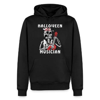 HALLOWEEN MUSICIAN - Männer Premium Bio Hoodie - Schwarz - Vorne - Nico (187cm)