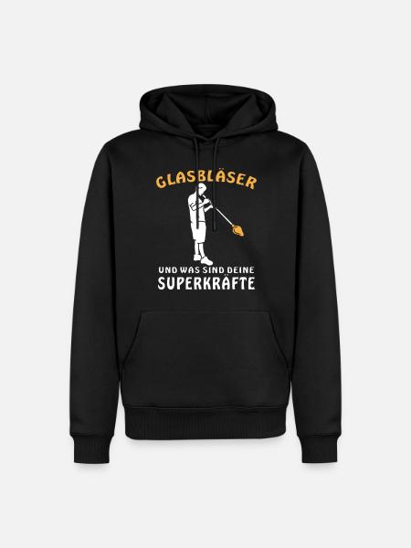 GLASBLÄSER - Männer Premium Bio Hoodie - Schwarz