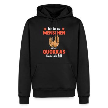 Quokka finde ich toll Australien Beuteltier - Männer Premium Bio Hoodie - Schwarz - Vorne - Nico (187cm)