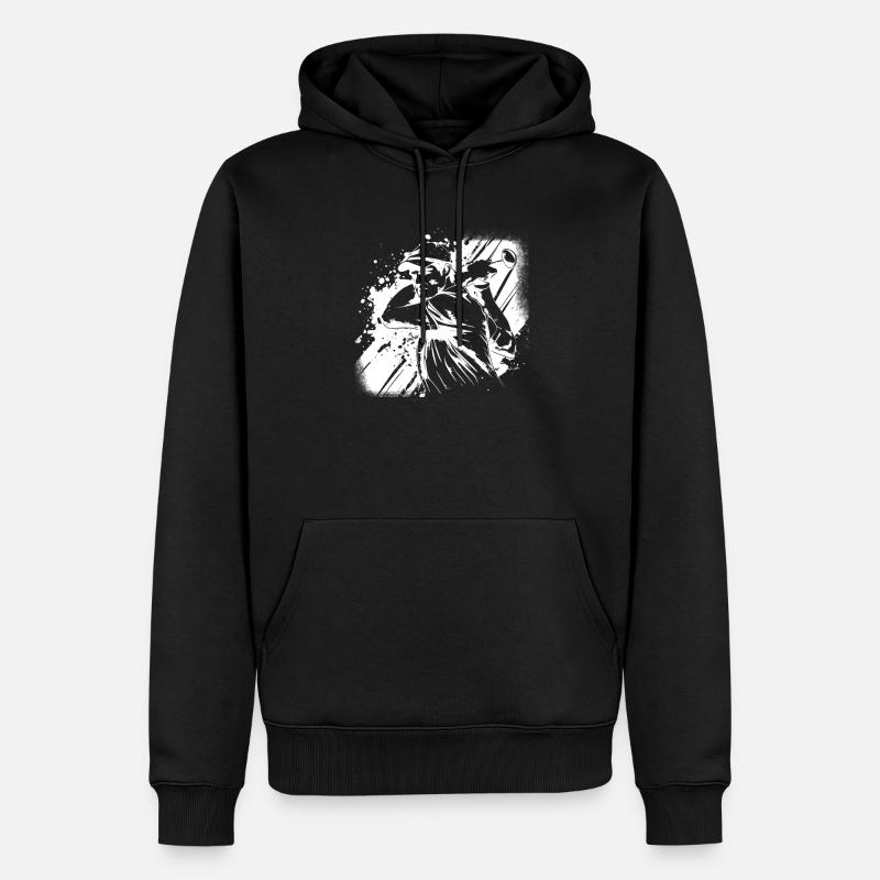 Golf Golfer - Männer Premium Bio Hoodie - Schwarz
