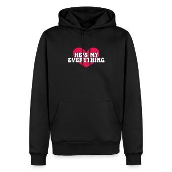 Freund Freundin Paar Spruch - Männer Premium Bio Hoodie - Schwarz - Vorne - Nico (187cm)