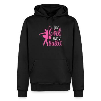 Cette fille aime le passe-temps de la ballerine de ballet - Sweat à capuche Premium bio Homme - noir - Devant - Nico (187cm)