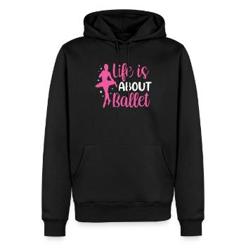 Life consists of ballet dancer ballerina - Men’s Premium Organic Hoodie - black - Front - Nico (187cm)